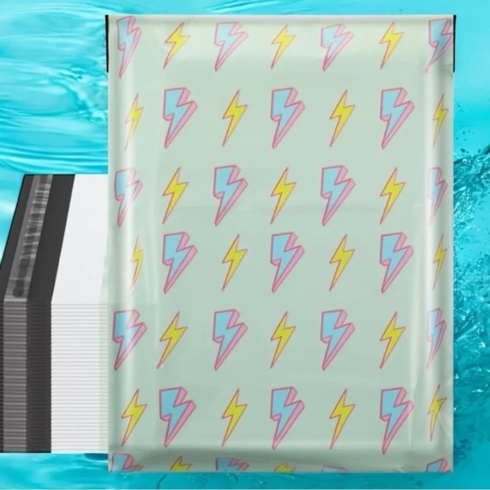 (10) 10x13 Lightning Bolt Poly Mailers